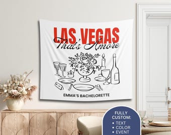Personalized Thats Amore Tapestry: Italian Bachelorette Party Decor