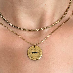 Dragon Necklace, Fantasy Necklace, Dragon Jewelry, Gold Dragon Pendant, Fantasy Reader, Xaden Riorson, Goth Necklace, Medieval Jewelry