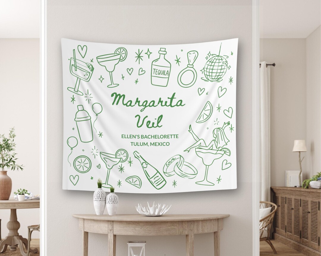Margarita Veil Bachelorette Banner: Fiesta Bridal Shower Decor - Etsy