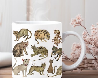 Funny Medieval Cats Coffee Mug - Cat Lover Gift