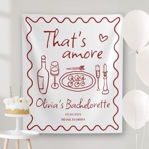 Thats Amore Bachelorette, That&#39;s Amore Bridal Shower Decor, Custom Bachelorette Banner,Italian-Themed Bachelorette Sign,Bridal Shower Banner