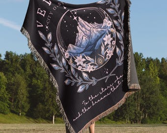 Romantasy Book Quote Blanket: Fae World, Night Court Merch, Black Friday Gift