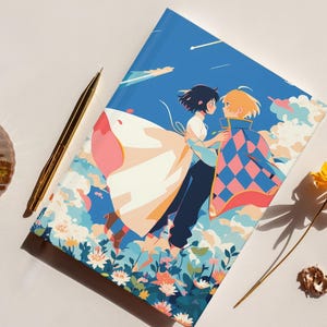 Ghibli Anime Journal: Moving Castle, Howl & Sophie, Vintage Style image 7