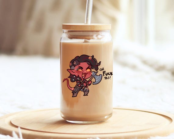 Karlach Gamer Glass Tumbler: Funny RPG Gift