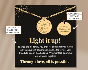 Crescent City Necklace: 'Light it up!' Bookish Romantasy Gift