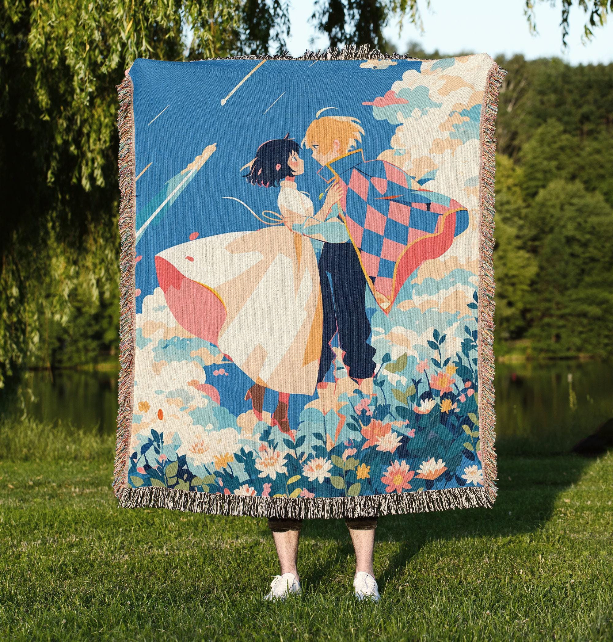 【新品未使用】Aminé 13MOS WOVEN BLANKET Howl and Sophie Woven Blankets, Moving Castle Fleece Blanket