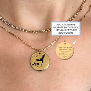 Gold Dragon Pendant Necklace: Fantasy Reader Gift