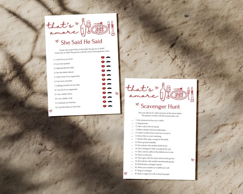 Thats Amore Bachelorette Games: tema italiano (download digitale) immagine 5