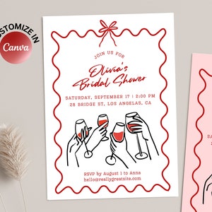 Bridal shower invitations that's amore, Italian summer bachelorette, thats amore bridal shower invite, whimsical rehearsal dinner invitation