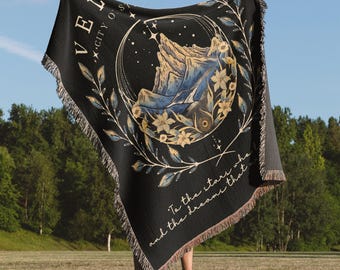 City of Starlight Woven Blanket: Fantasy Book Quote, Fae World Merch