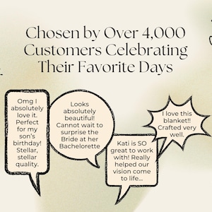 The image is a collage of three speech bubbles, each containing a different positive sentiment about a customer's favorite day. The text in the speech bubbles expresses gratitude and appreciation for the customer's loyalty and the quality of the products or services provided.