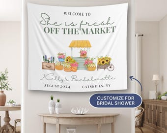 Fresh Off The Market Bridal Shower Banner: Farmers Market Theme