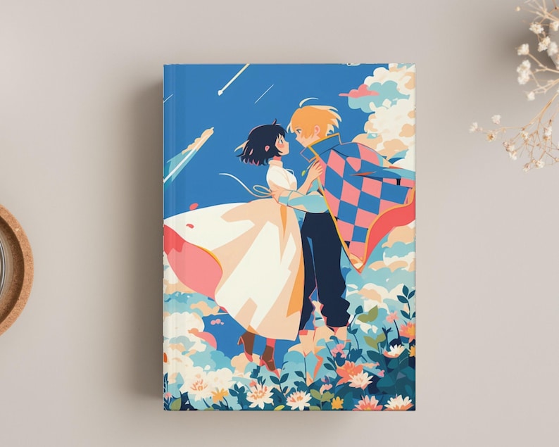Ghibli Anime Journal: Moving Castle, Howl & Sophie, Vintage Style image 3