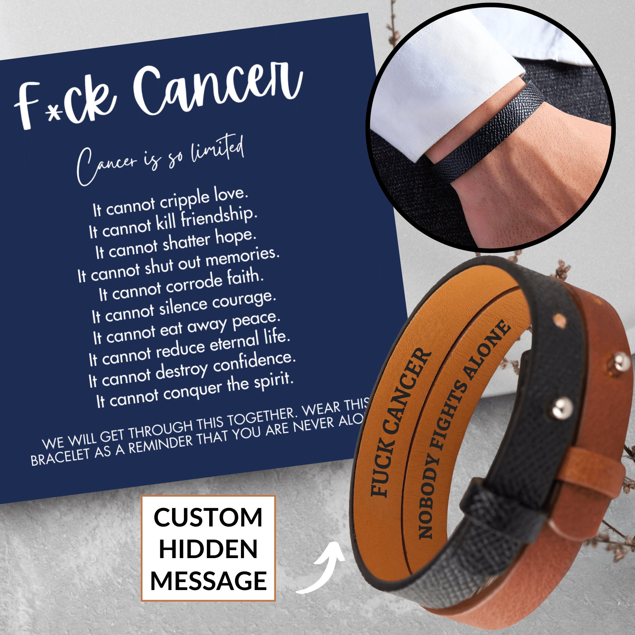 Fuck Cancer Jewelry - Etsy Fuck Cancer Jewelry - Etsy