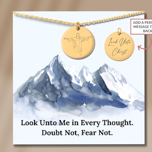 Look unto Christ Necklace 2025, Relief Society Birthday Christmas lds YW Primary Missionary lds, Fear Not Doubt Not, Young Women Presidency