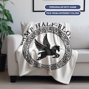 Book Lover Plush Blanket, Olympus Soft Throw, Camp Fleece Blanket, Gift For Him, Chronicles Branches, Gift For Teen Son, Gift for Camp Half