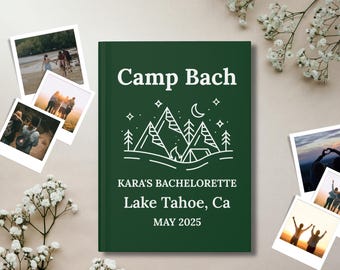Camp Bachelorette Guest Book: Rustic Polaroid Album, Cabin Party