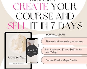 Crea e vendi il corso con il modello di lancio MEGA BUNDLE per CANVA: eserciziario, ebook, lead magnet, modelli per social media