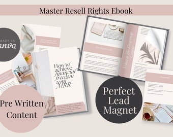 Master Resell Rights Ebook with MRR, Done for you Lead Magnet for digital Business, PLR template, Fully Customisable