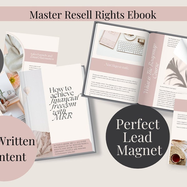 Master Resell Rights Ebook with MRR, Done for you Lead Magnet for digital Business, PLR template, Fully Customisable