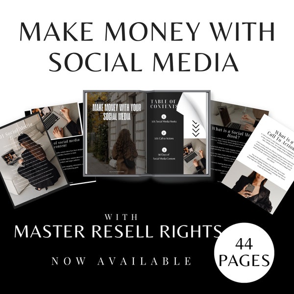 Social Media Done for you lead magnet for digital marketing, Ebook with MRR, Lead Magnet for digital Business, PLR template