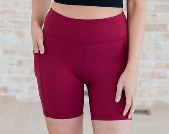 Getting Active Biker Shorts in Pomegranate