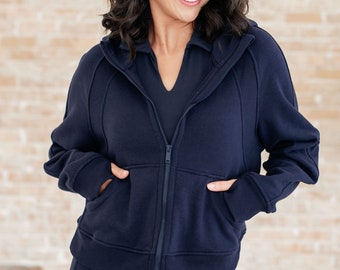 Sun or Shade Zip Up Jacket in Navy