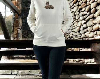 fashion ladies hoodie embroidered sweet deer