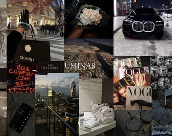 Vision Board Template | Digital Download | Aesthetic Goal Planner | Manifestation Board | 2025 Goal Setting | Desktop Wallpaper