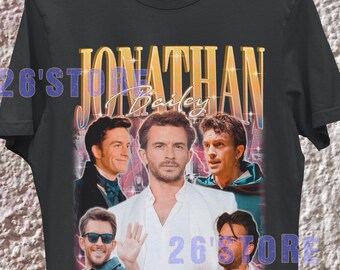 Jonathan Bailey Shirt, Jonathan Bailey Vintage Tee, Jonathan Bailey Graphic T-Shirt, British Actor Shirt, Retro Celebrity Fan Gift