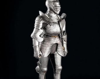 Full-Size Knight Suit of Armor – Aged Antiqued Finish for Authentic Medieval Display & Reenactment
