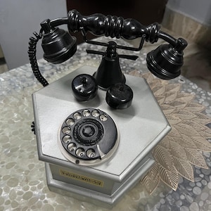 Vintage Siemens Brothers Telephone Replica | Retro Rotary Desk Phone | Landline Functional with Light | Collectible Home Decor