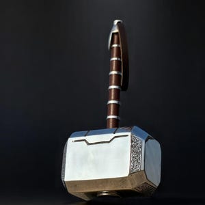 Thor Inspired Hammer Cosplay Prop – Mjolnir Handmade Display Piece – Superhero Decor, Collector Gift, Costume Accessory