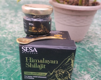 Sesa Himalayan Shilajit Resin: 100% Ayurvedic Shilajeet, Lab Certified, 20g