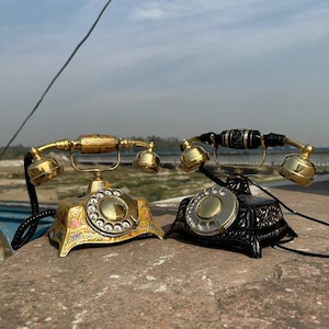 Antique Brass Telephone: Fully Functional Vintage Landline with Rotary Dialing System