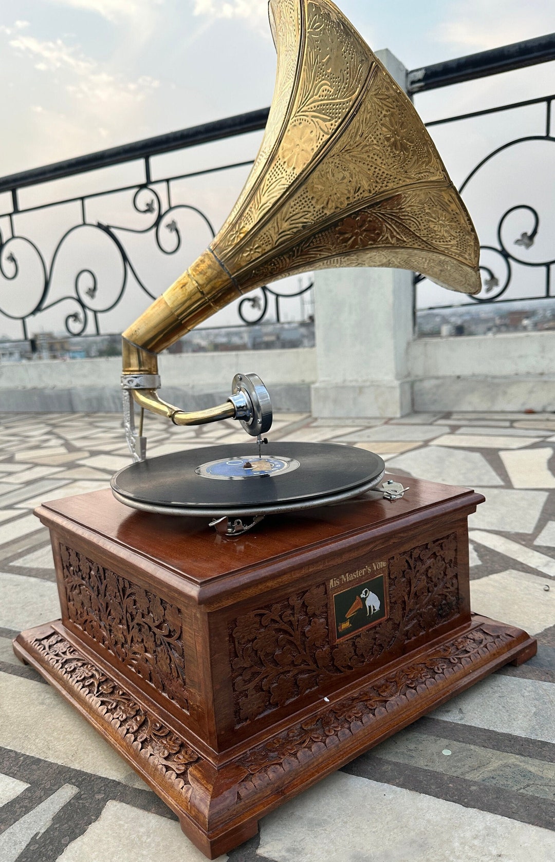 Gramófono Que Es Tocadisco Gramófono Tocadisco A Cuerda Gramofono