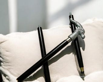 Dragon Head Walking Cane: Handmade Gothic Cosplay Staff