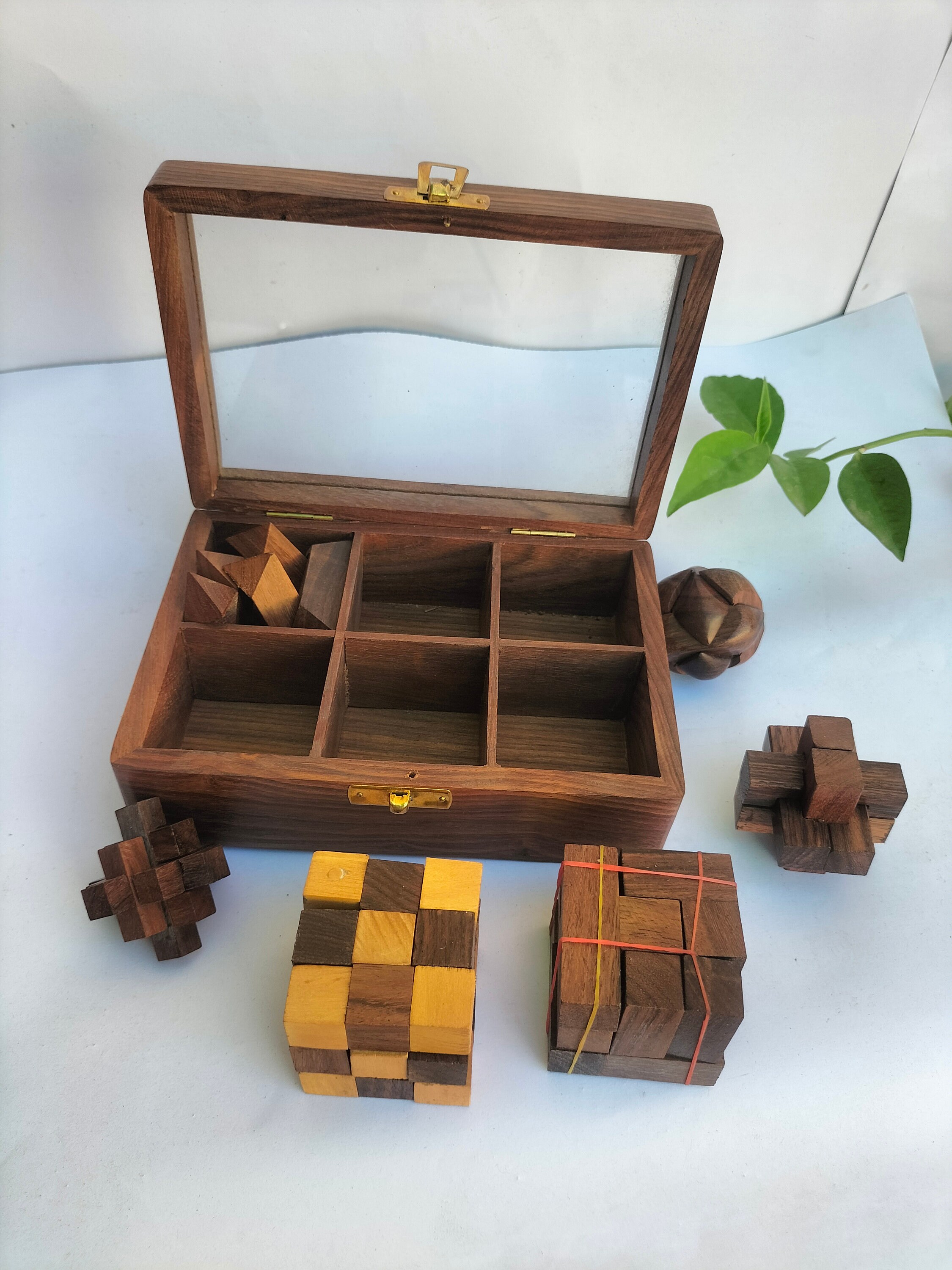 Wooden Brain Teaser Puzzles for Adults A Set of Intriguing Wooden ...