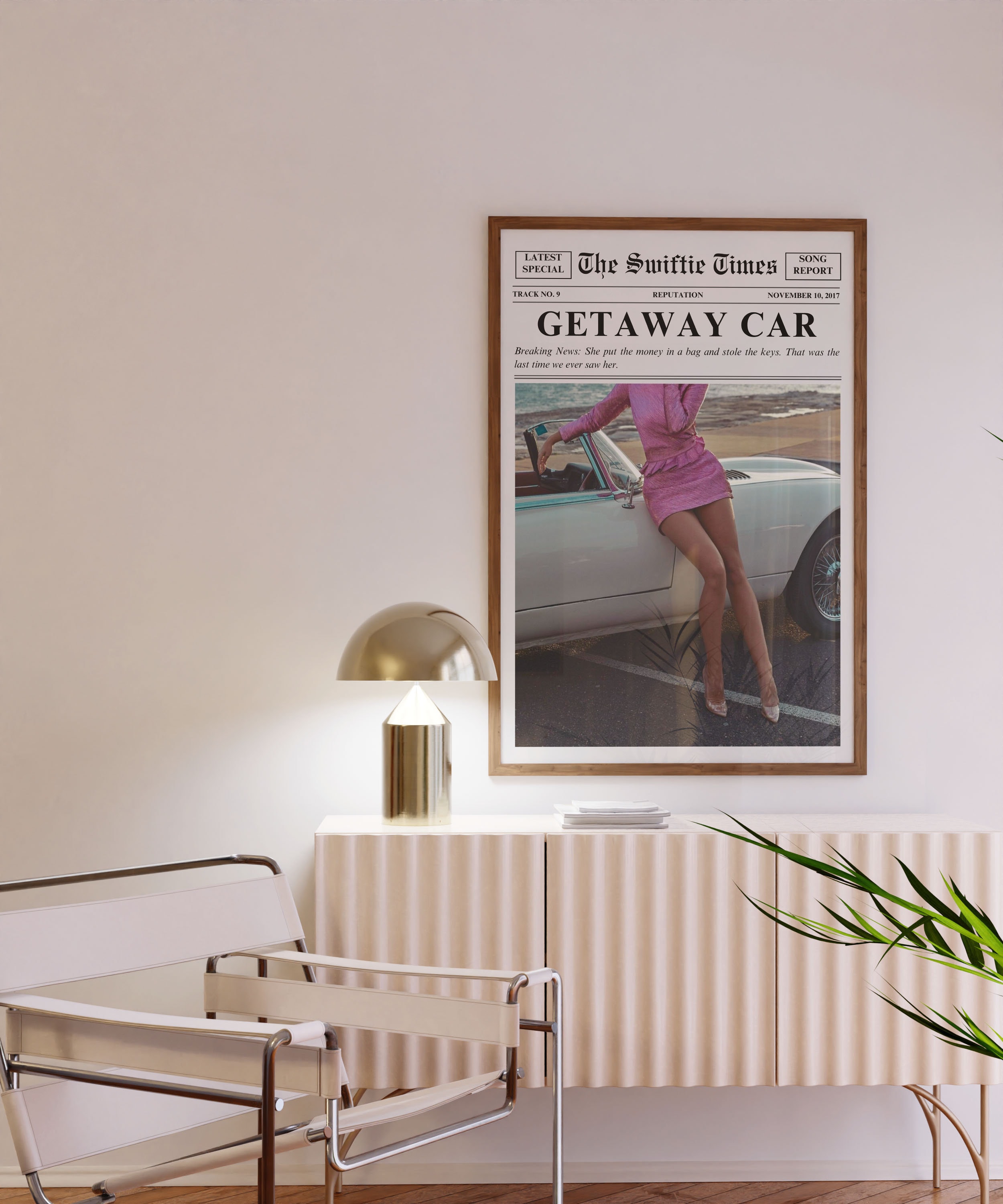 Discover Taylor Getaway Car Newspaper Reputation Poster