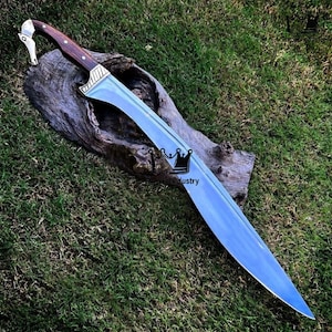 Pure D2 Steel Sword, Falcata Sword, Falcata Circa, Iberian Falcata, With Leather Sheath
