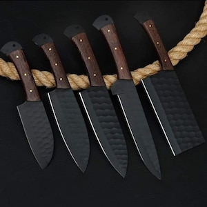 custom handmade chef knives set, cutting knife, leather sheath, chef knife, chef cleaver knife, Gift for mother, gift for wife, gift for him