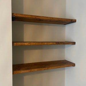 Alcove pine shelving 27cm deep we can cut to any width image 3