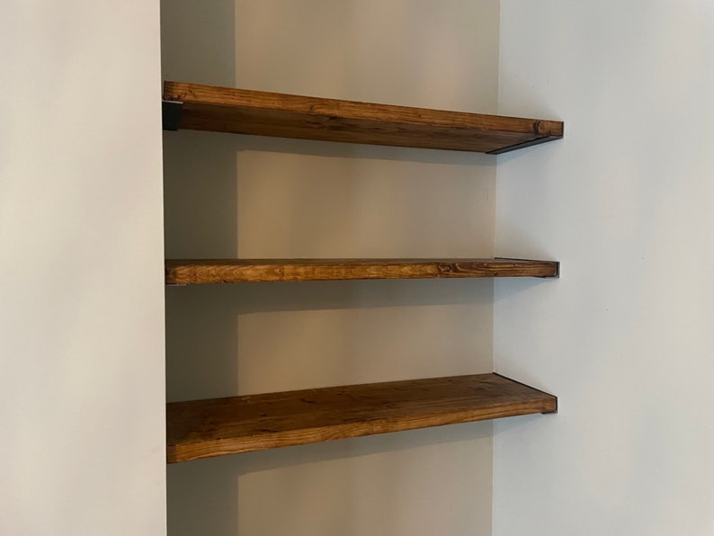 Alcove pine shelving 27cm deep we can cut to any width image 3