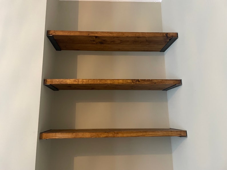 Alcove pine shelving 27cm deep we can cut to any width image 1
