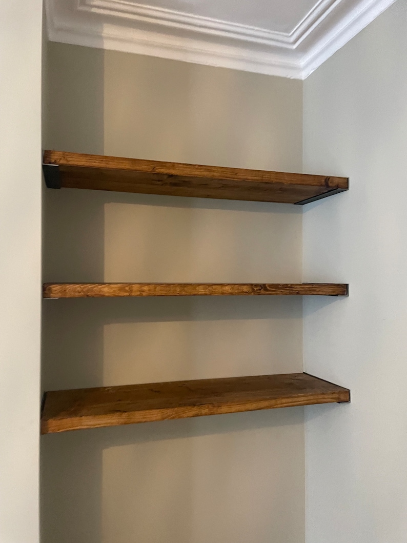 Alcove pine shelving 27cm deep we can cut to any width image 4