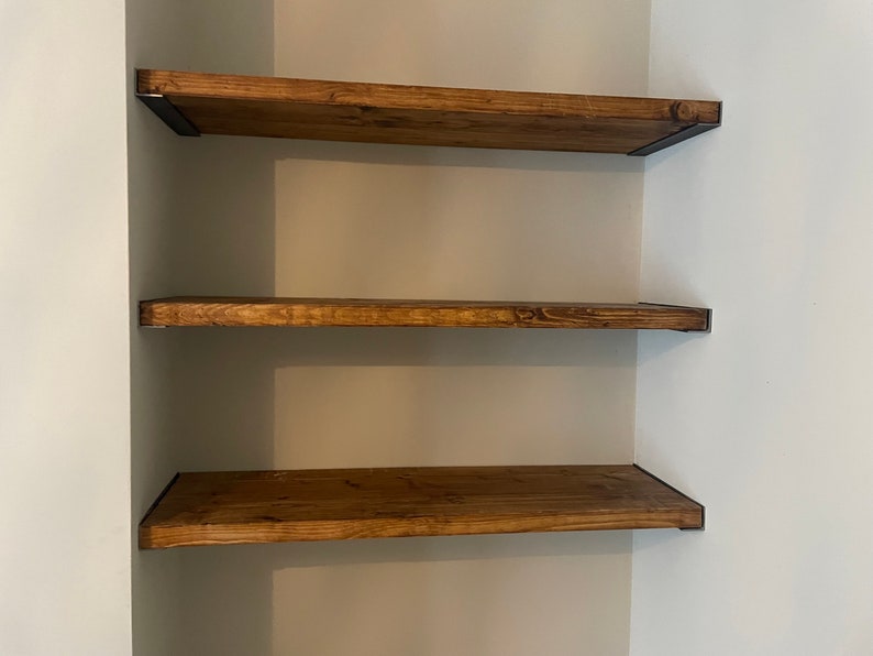 Alcove pine shelving 27cm deep we can cut to any width image 2