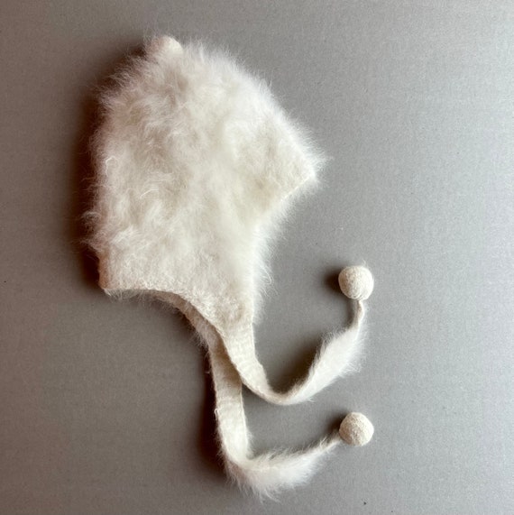 Rabbit fur fluff hat for baby boy, girl: rare vin… - image 8