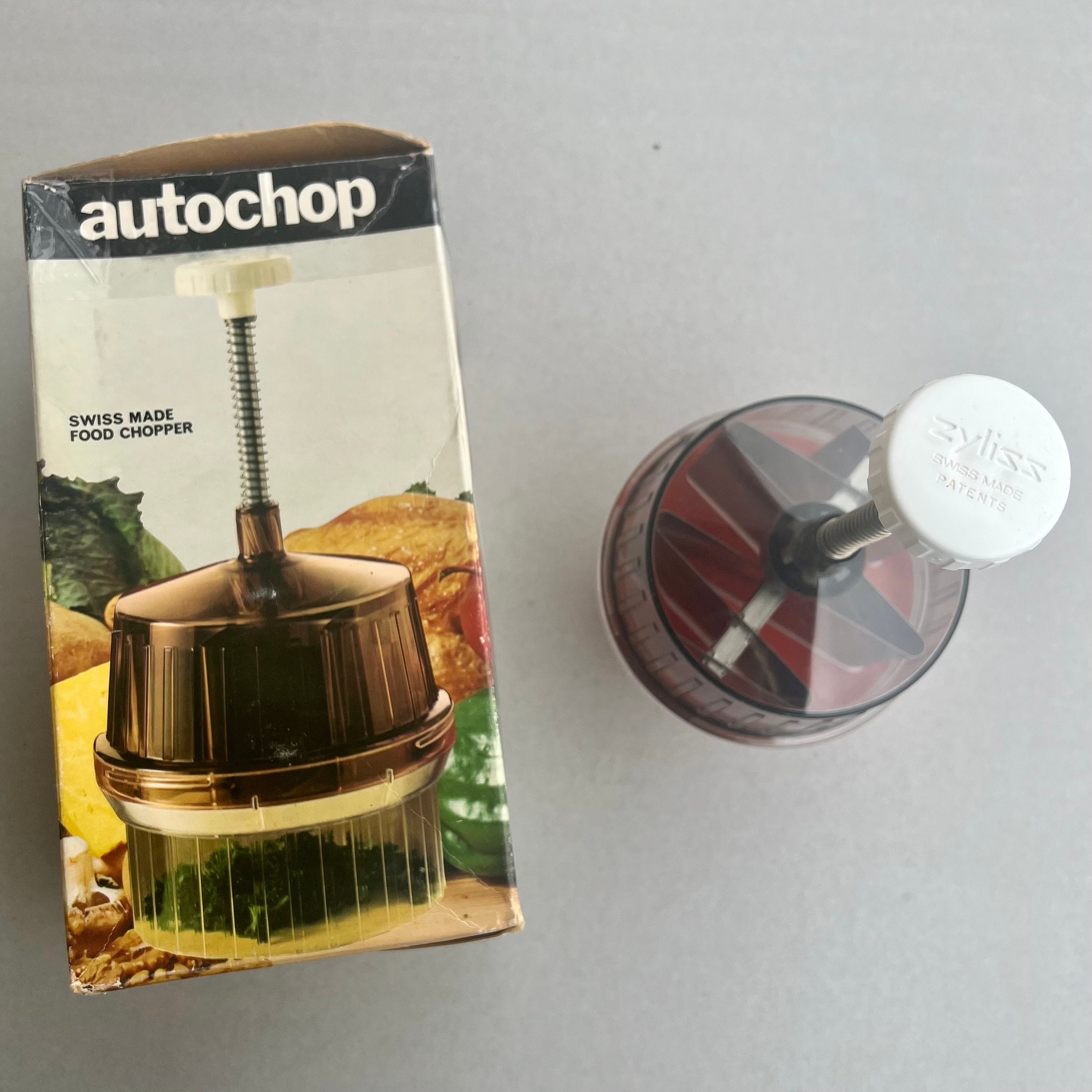 Vintage Retro 1970s Swiss Zyliss Hand Food Chopper Kitchenalia Original Box  