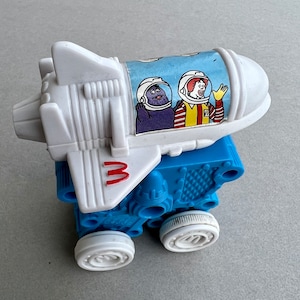 Old McDonalds Happy Meal toys: action figures, Intergalactic Space Party, true vintage, 1995, Grimace, Ronald McDonald, Dinosaur, rare find
