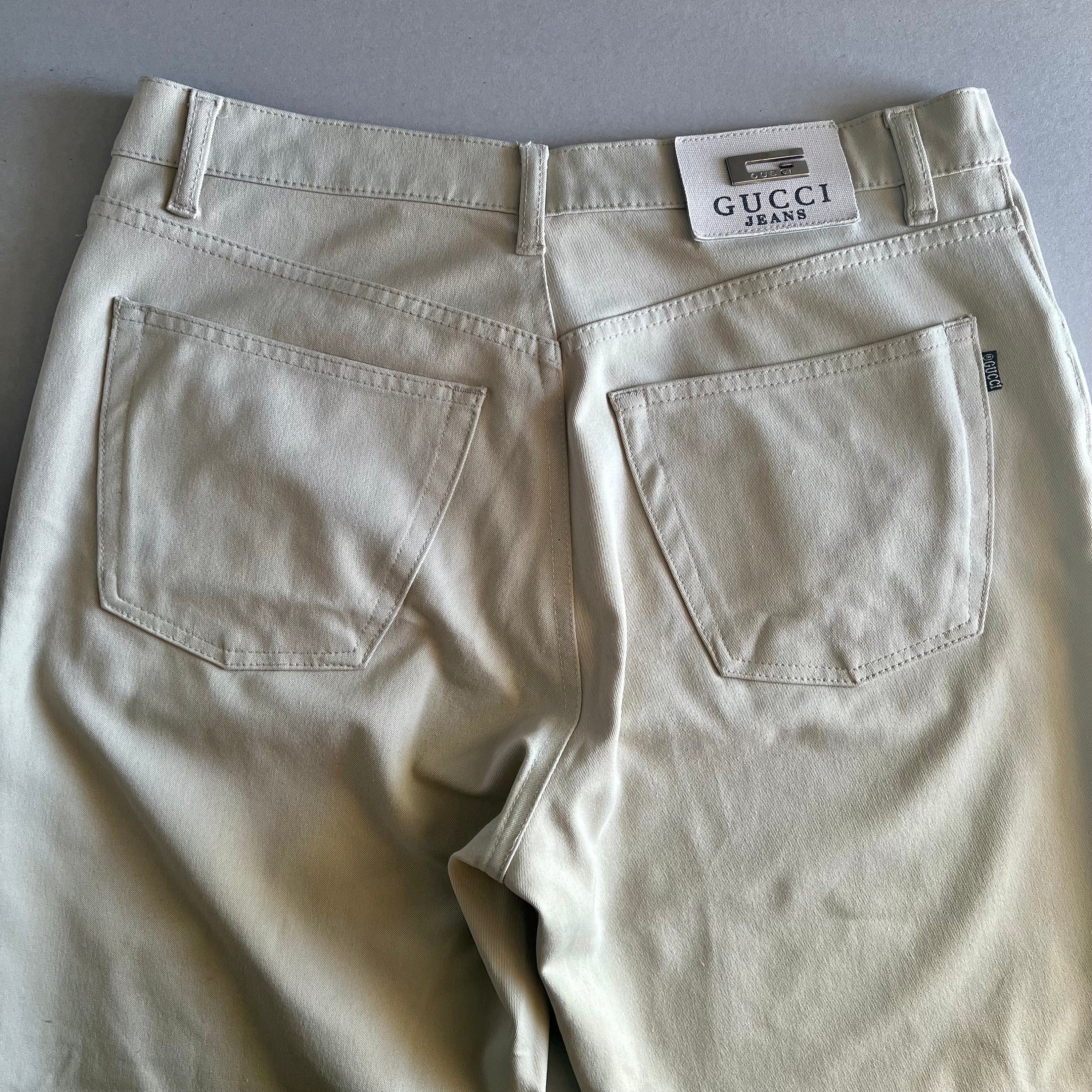 Gucci short beige denim new arrivals